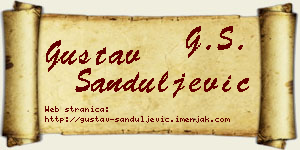 Gustav Sanduljević vizit kartica